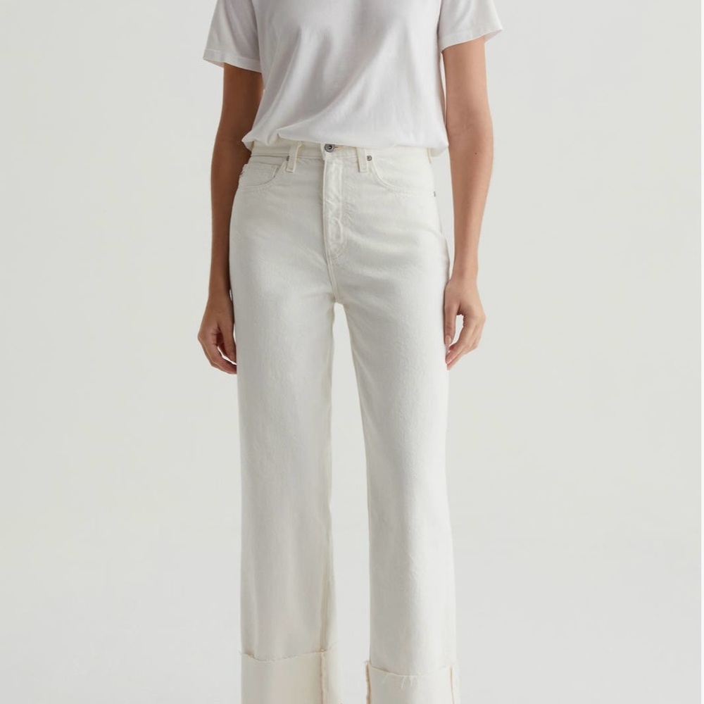 Ag Adriano Goldschmied White Flare & Wide Leg Jeans